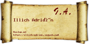 Illich Adrián névjegykártya